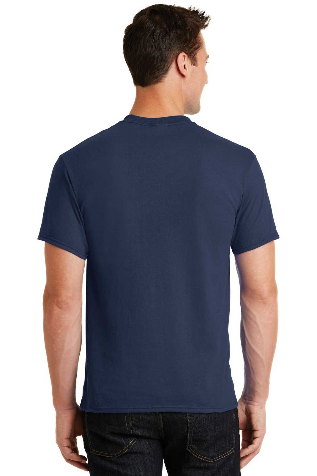 Port & Company PC55 Core Blend Tee - Navy - HIT a Double - 1