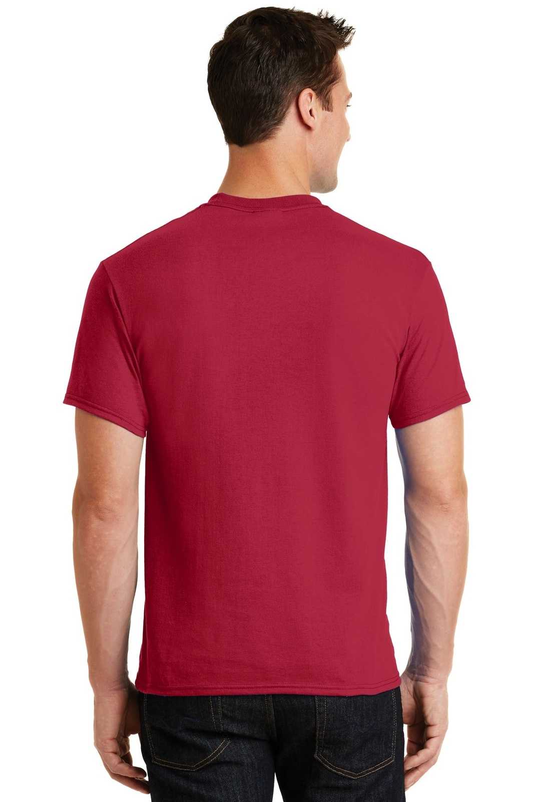 Port &amp; Company PC55 Core Blend Tee - Red - HIT a Double - 2