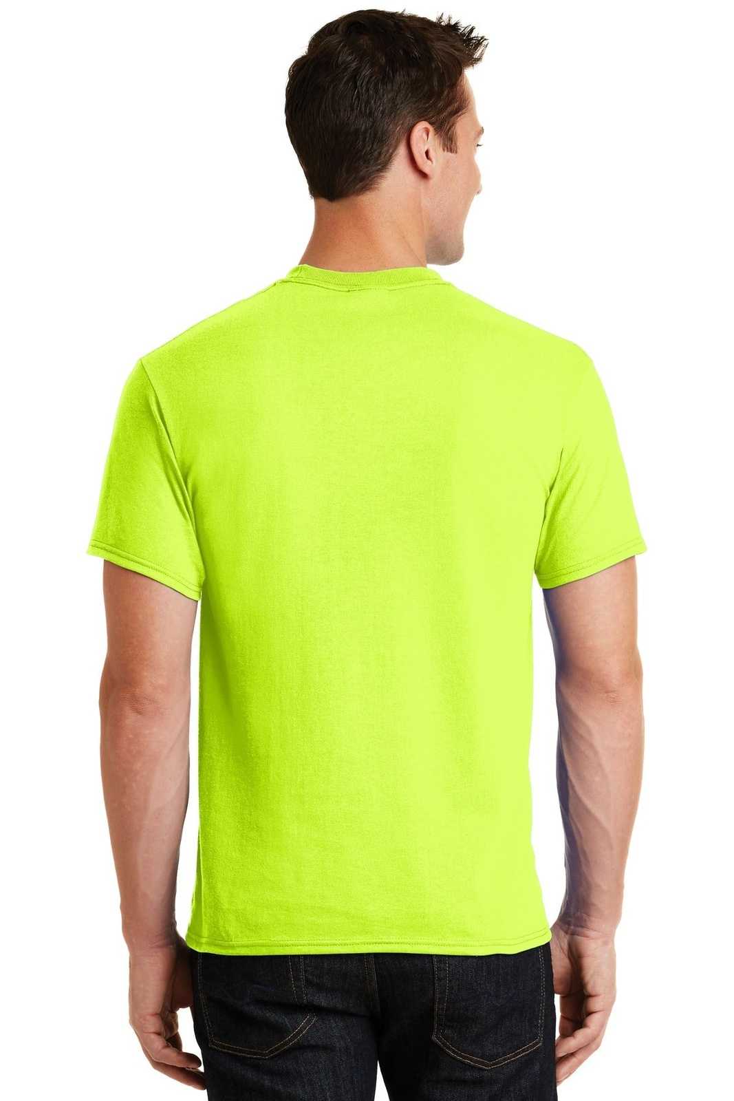 Port &amp; Company PC55 Core Blend Tee - Safety Green - HIT a Double - 2