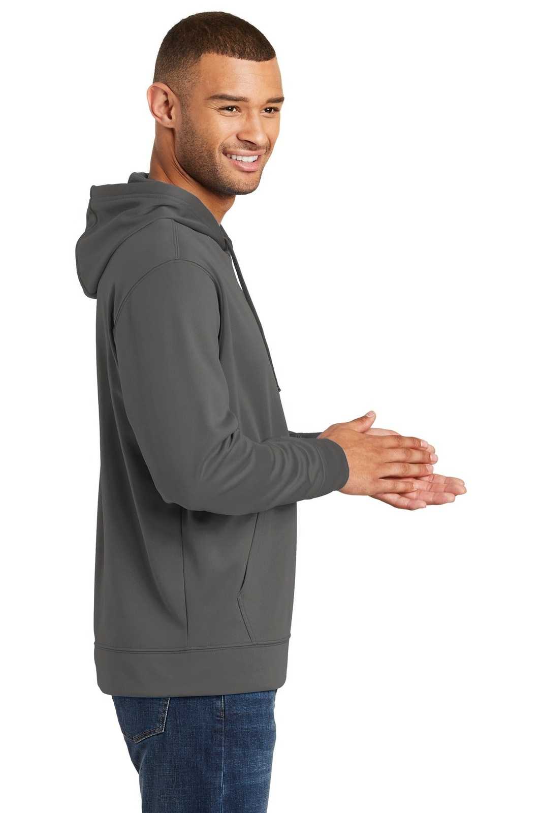 Port &amp; Company PC590H Performance Fleece Pullover Hooded Sweatshirt - Charcoal - HIT a Double - 3