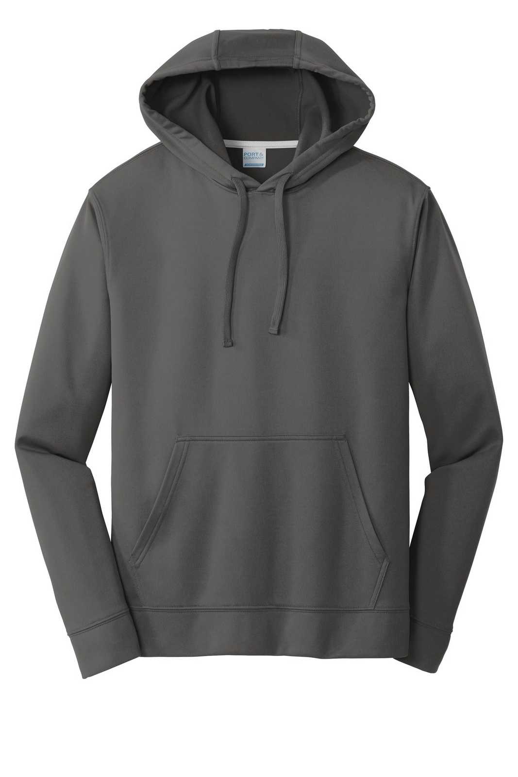 Port &amp; Company PC590H Performance Fleece Pullover Hooded Sweatshirt - Charcoal - HIT a Double - 5