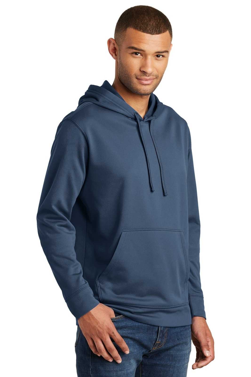 Port &amp; Company PC590H Performance Fleece Pullover Hooded Sweatshirt - Deep Navy - HIT a Double - 4