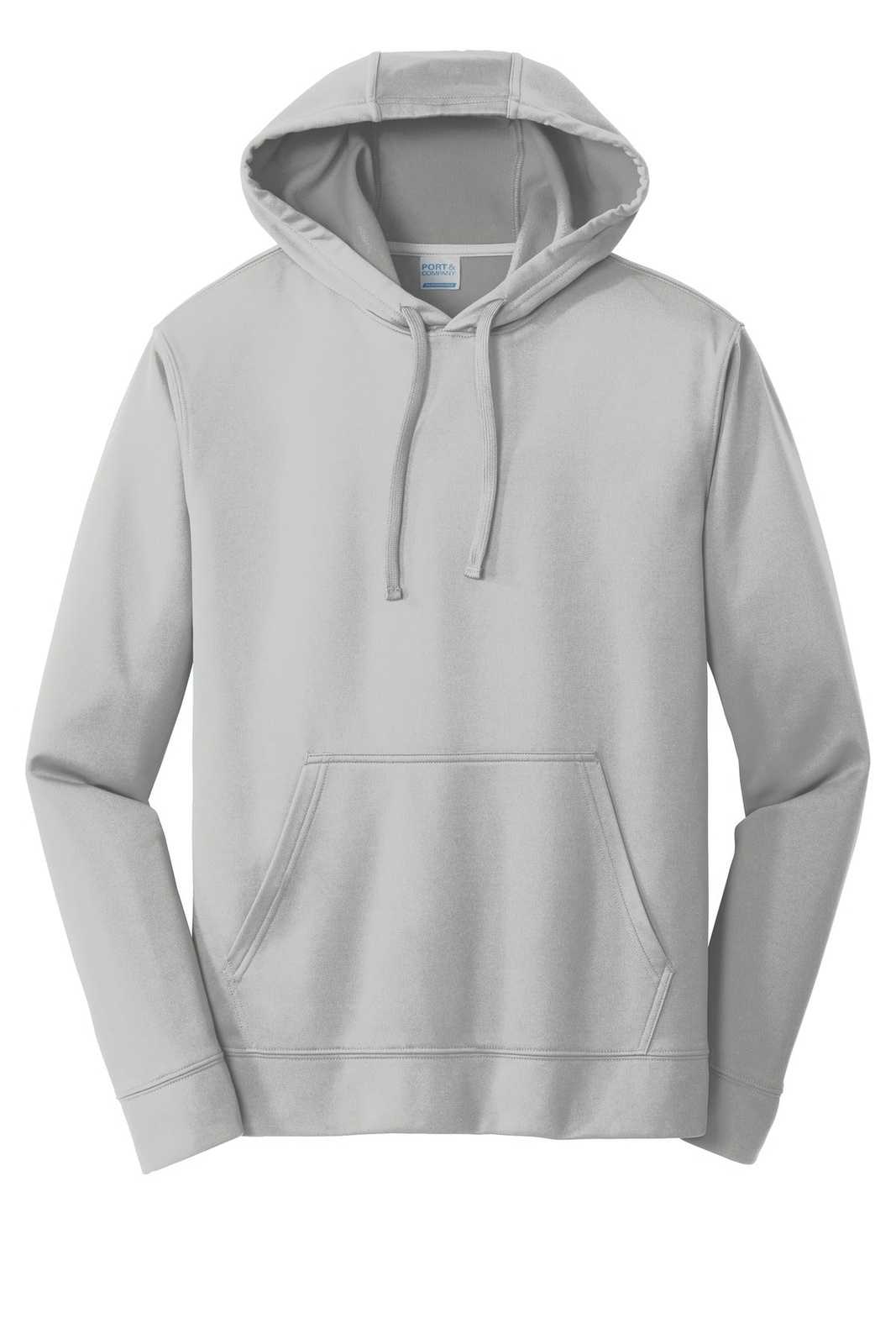 Port &amp; Company PC590H Performance Fleece Pullover Hooded Sweatshirt - Silver - HIT a Double - 5
