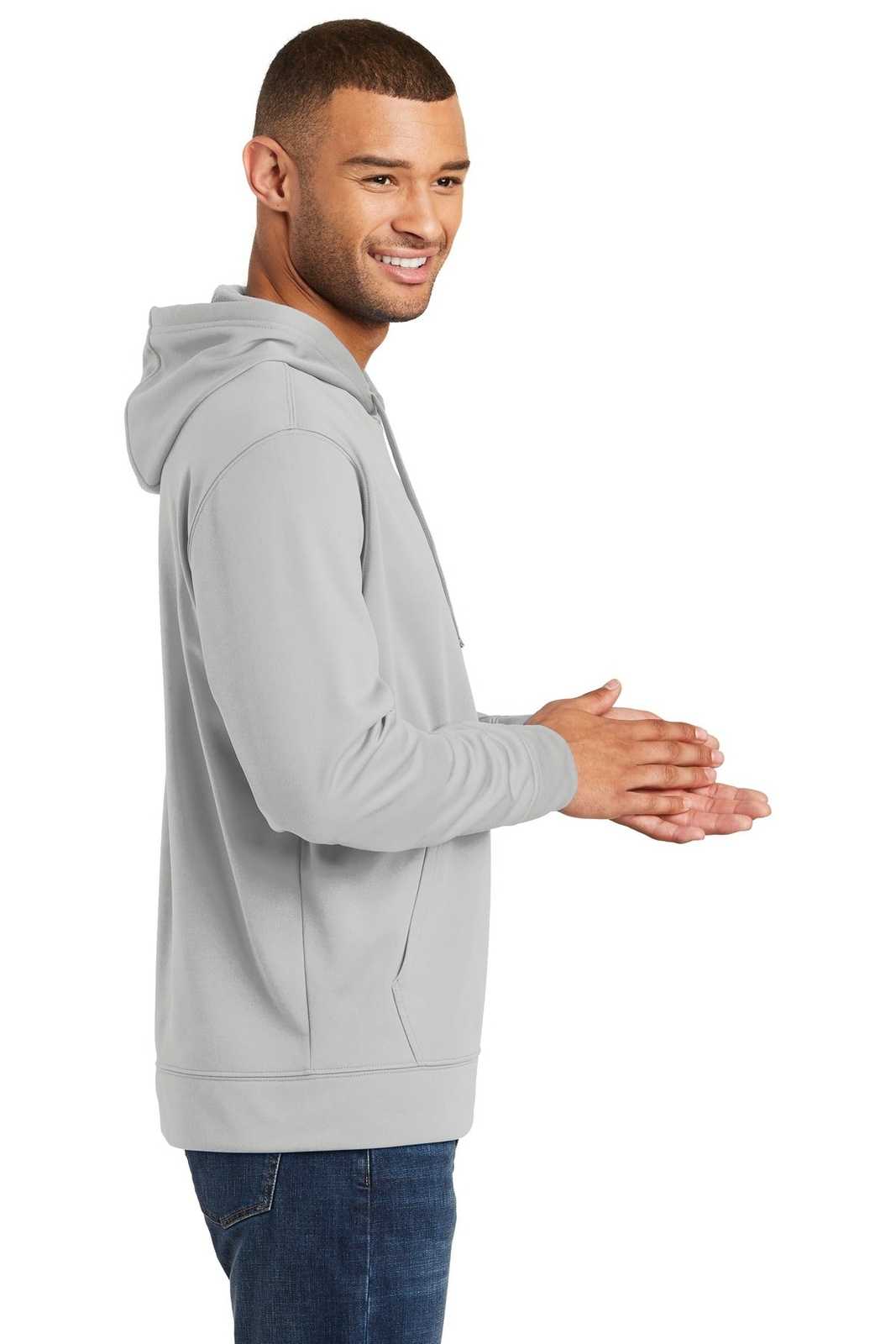 Port &amp; Company PC590H Performance Fleece Pullover Hooded Sweatshirt - Silver - HIT a Double - 3