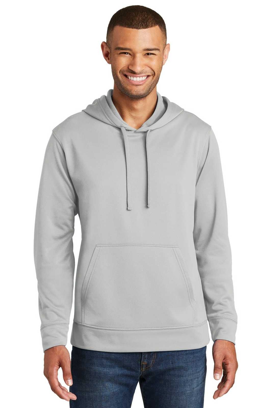 Port &amp; Company PC590H Performance Fleece Pullover Hooded Sweatshirt - Silver - HIT a Double - 1