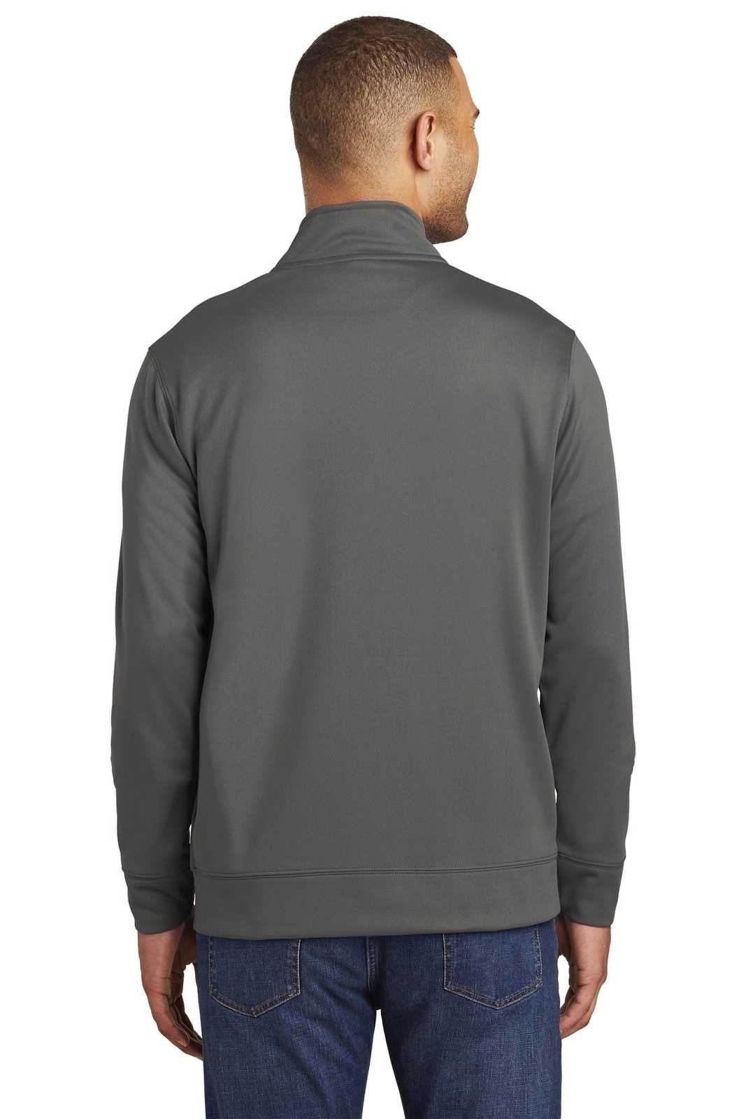 Port &amp; Company PC590Q Fleece 1/4-Zip Pullover Sweatshirt - Charcoal - HIT a Double - 2