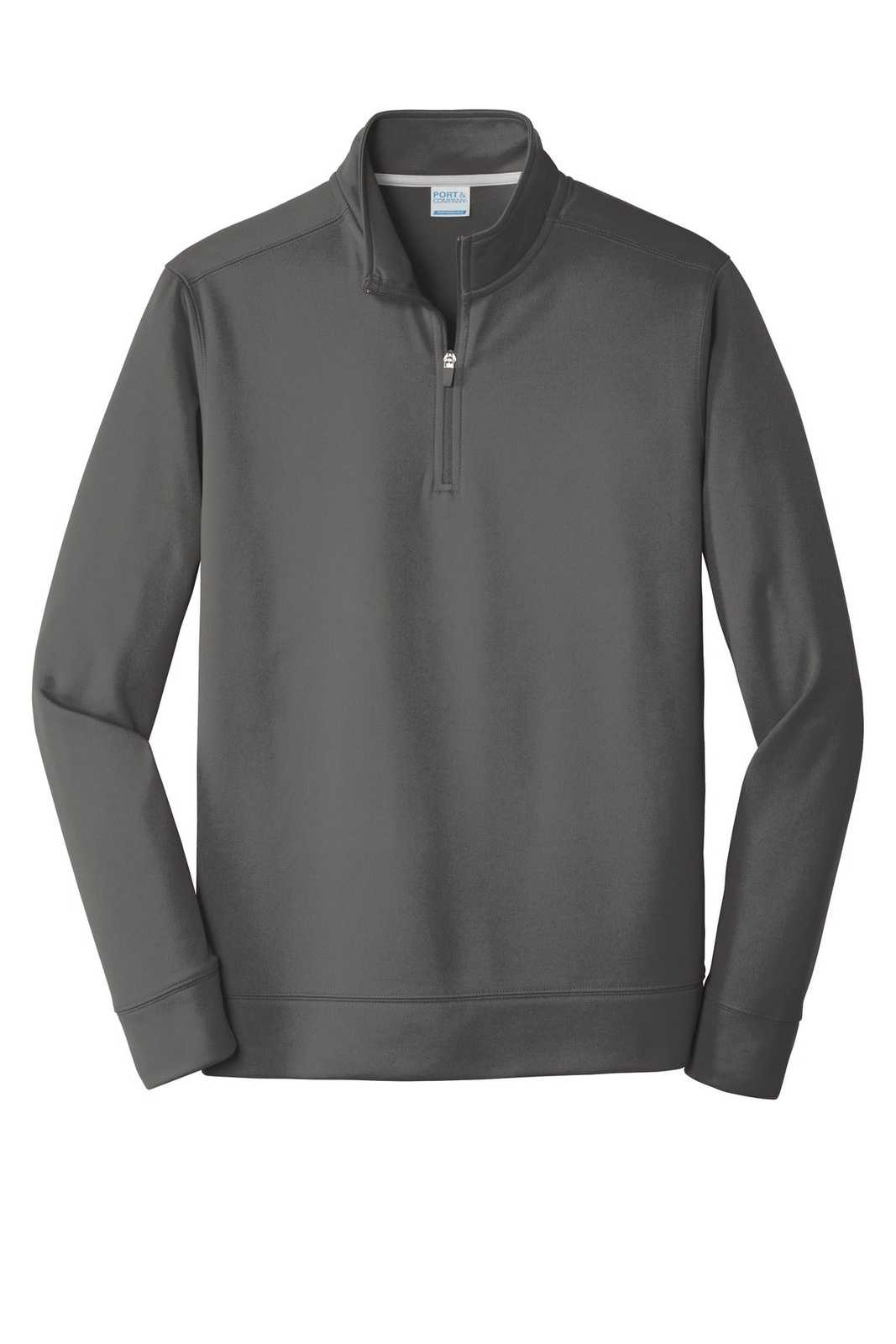 Port &amp; Company PC590Q Fleece 1/4-Zip Pullover Sweatshirt - Charcoal - HIT a Double - 5