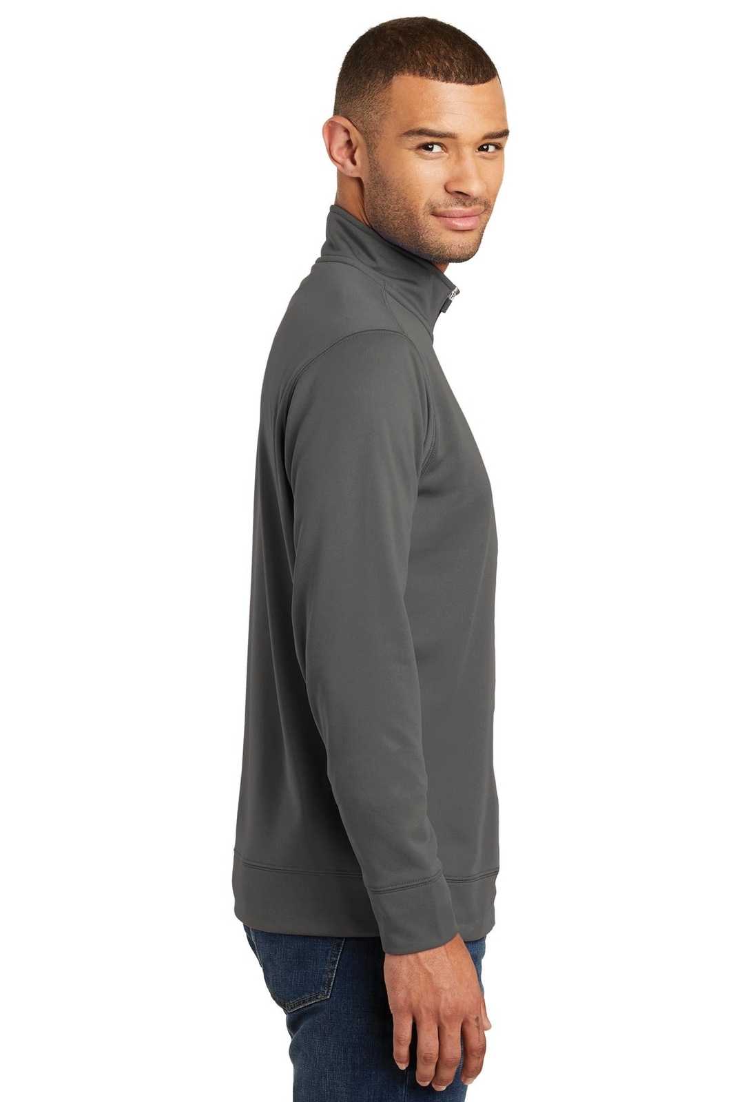 Port &amp; Company PC590Q Fleece 1/4-Zip Pullover Sweatshirt - Charcoal - HIT a Double - 3