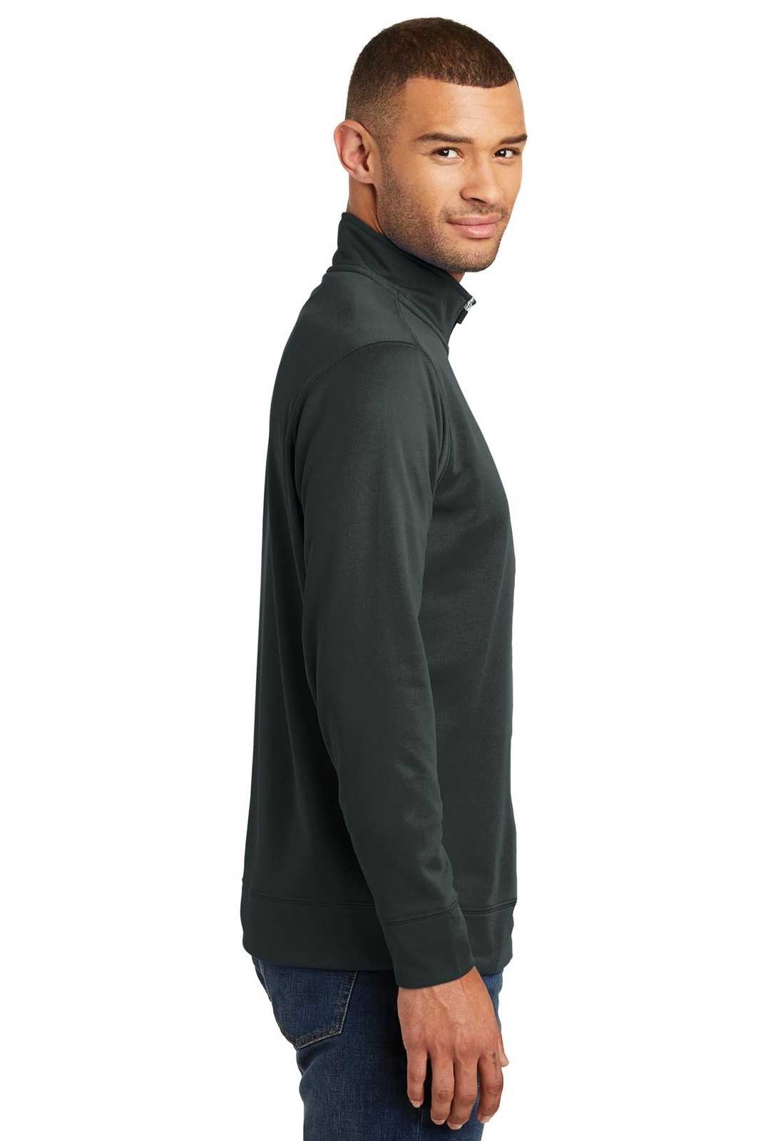 Port &amp; Company PC590Q Fleece 1/4-Zip Pullover Sweatshirt - Jet Black - HIT a Double - 3