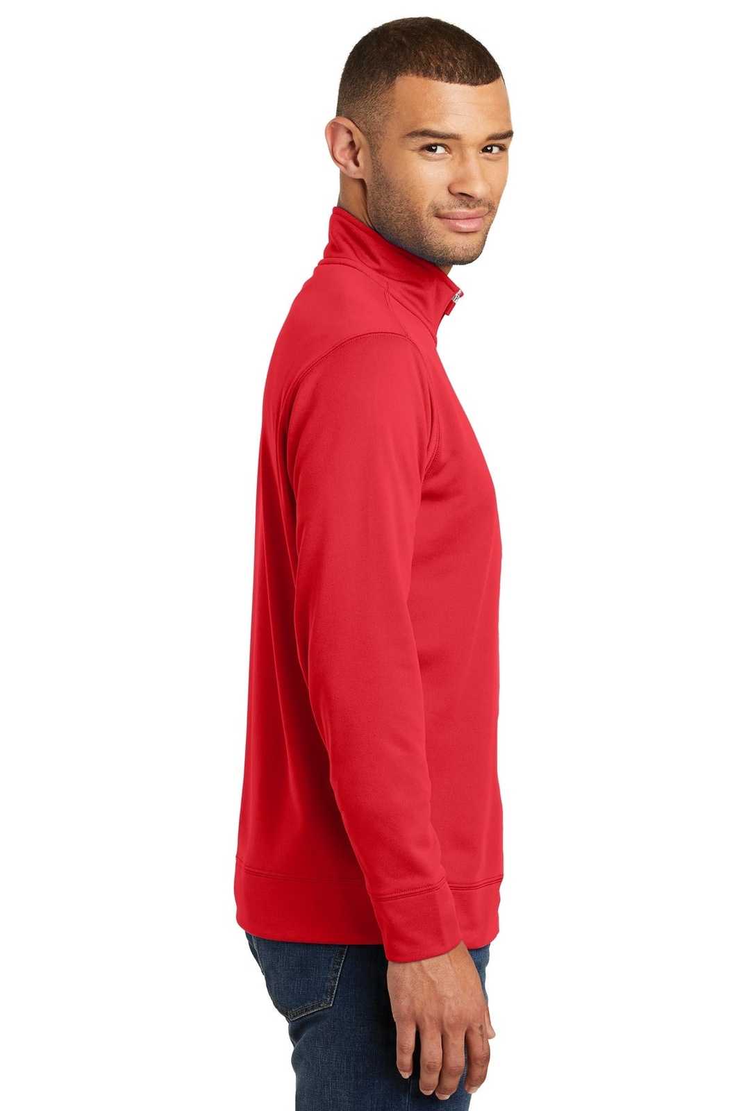 Port &amp; Company PC590Q Fleece 1/4-Zip Pullover Sweatshirt - Red - HIT a Double - 3