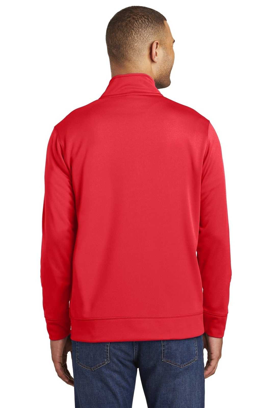 Port &amp; Company PC590Q Fleece 1/4-Zip Pullover Sweatshirt - Red - HIT a Double - 2