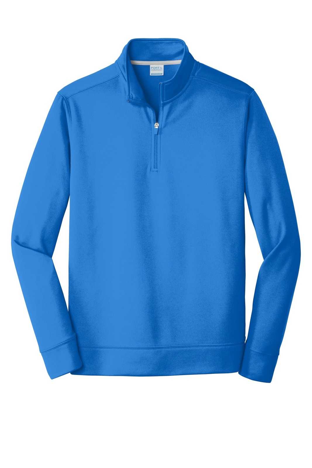 Port &amp; Company PC590Q Fleece 1/4-Zip Pullover Sweatshirt - Royal - HIT a Double - 5