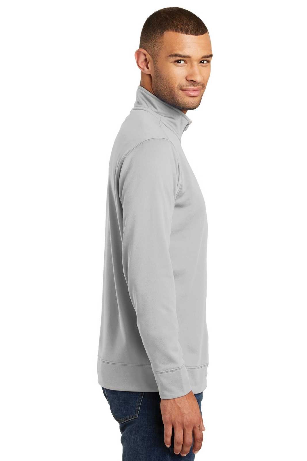 Port &amp; Company PC590Q Fleece 1/4-Zip Pullover Sweatshirt - Silver - HIT a Double - 3