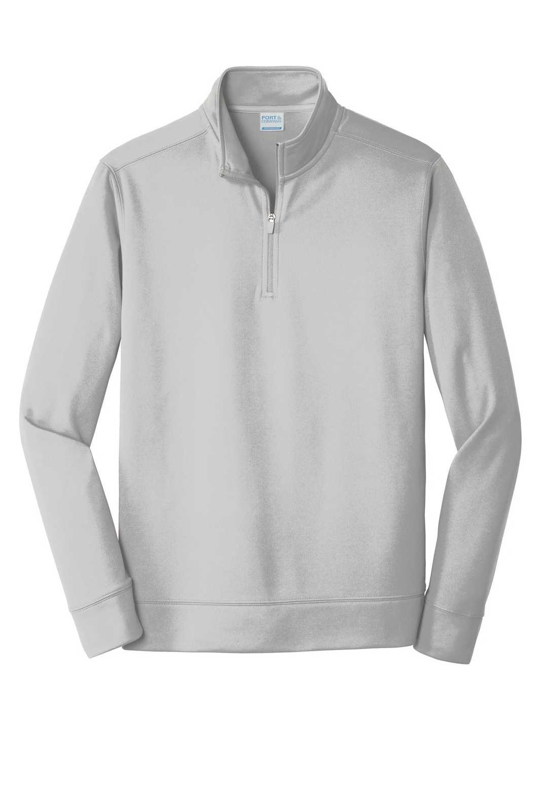 Port &amp; Company PC590Q Fleece 1/4-Zip Pullover Sweatshirt - Silver - HIT a Double - 5