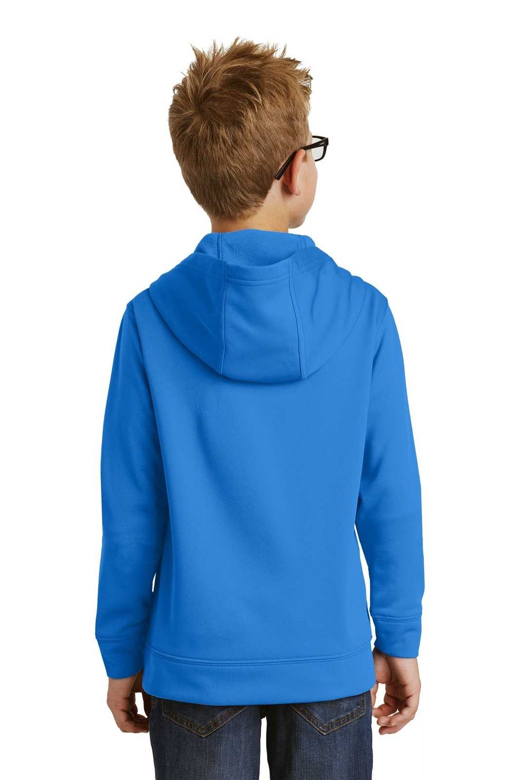 Port &amp; Company PC590YH Youth Performance Fleece Pullover Hooded Sweatshirt - Royal - HIT a Double - 2