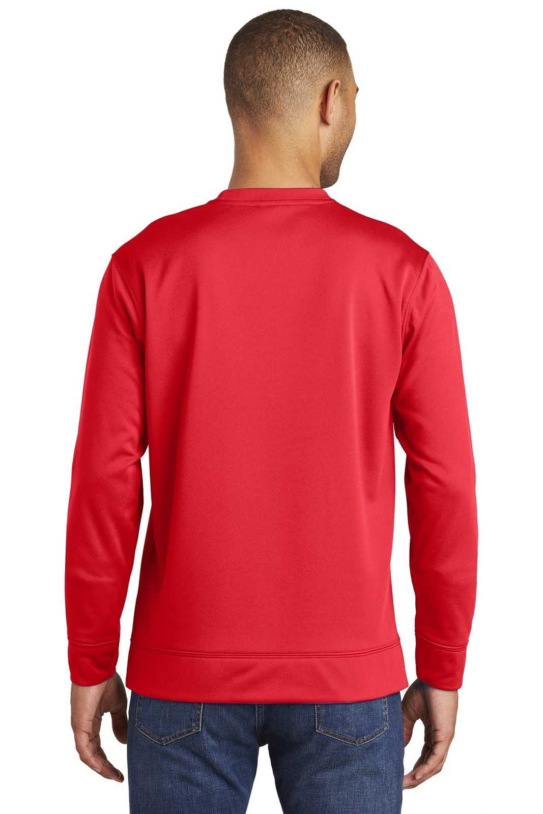 Port &amp; Company PC590 Fleece Crewneck Sweatshirt - Red - HIT a Double - 2