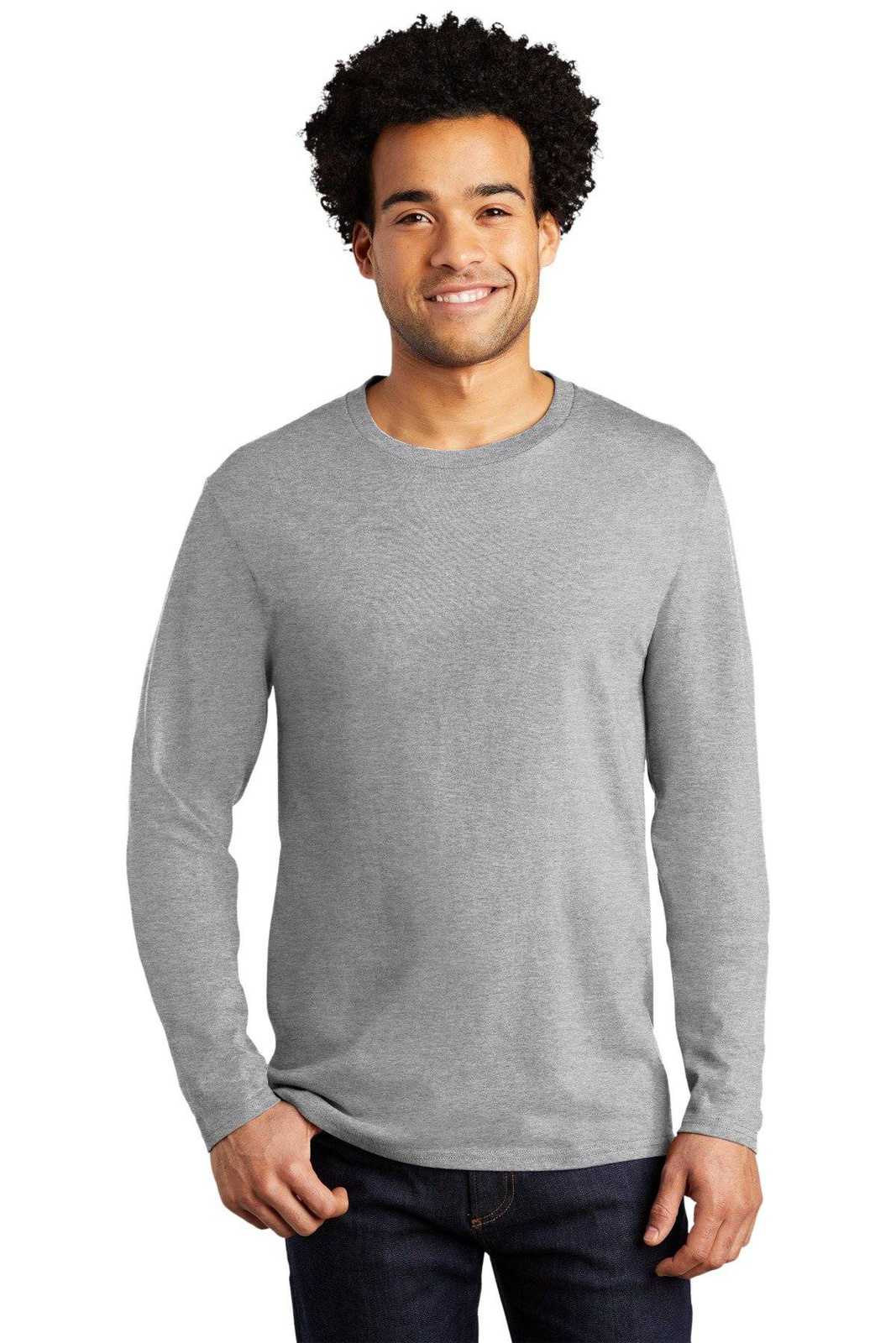 Port &amp; Company PC600LS Long Sleeve Bouncer Tee - Athletic Heather - HIT a Double - 1