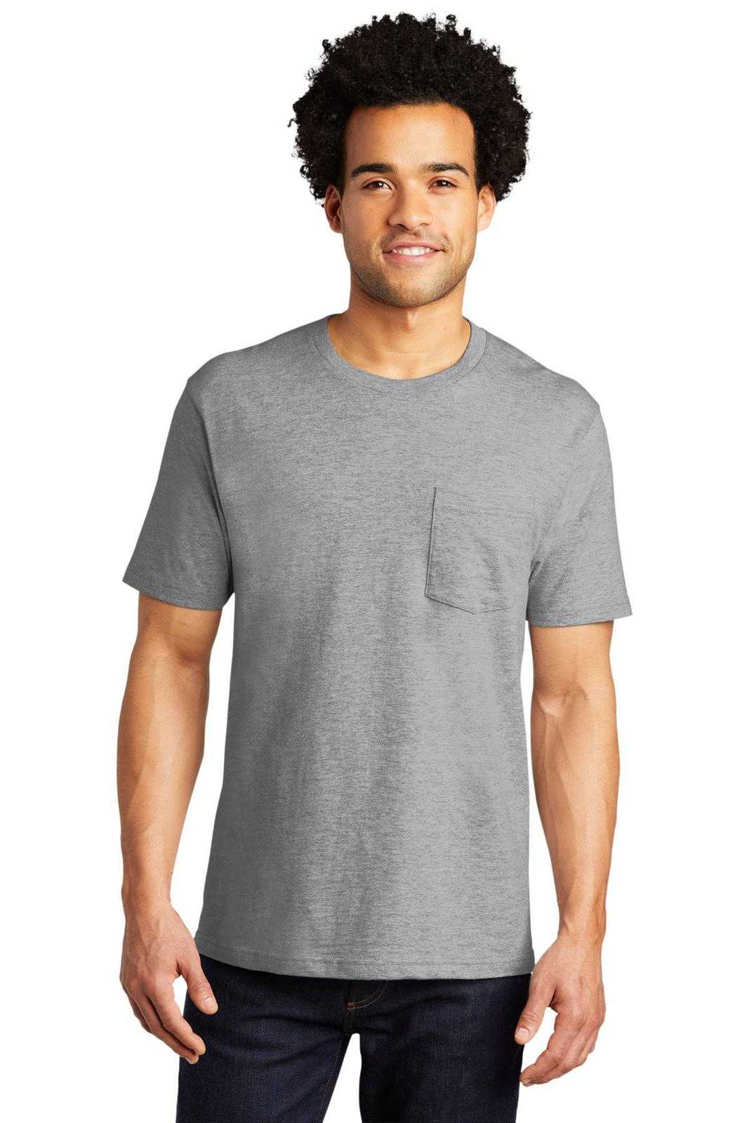 Port &amp; Company PC600P Bouncer Pocket Tee - Athletic Heather - HIT a Double - 1