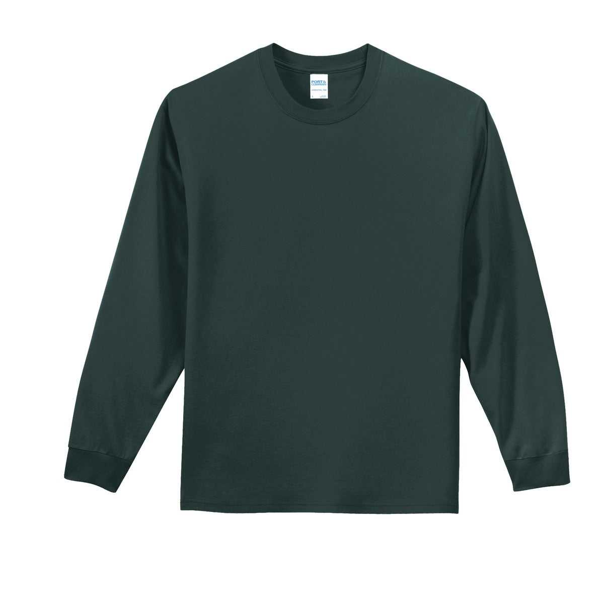 Port &amp; Company PC61LST Tall Long Sleeve Essential Tee - Dark Green - HIT a Double - 5