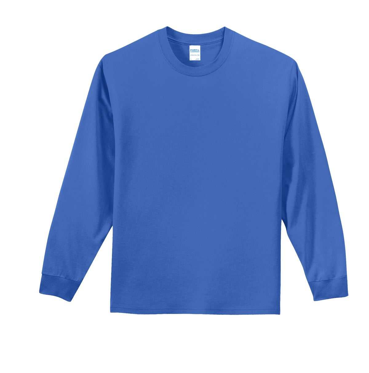 Port &amp; Company PC61LST Tall Long Sleeve Essential Tee - Royal - HIT a Double - 5