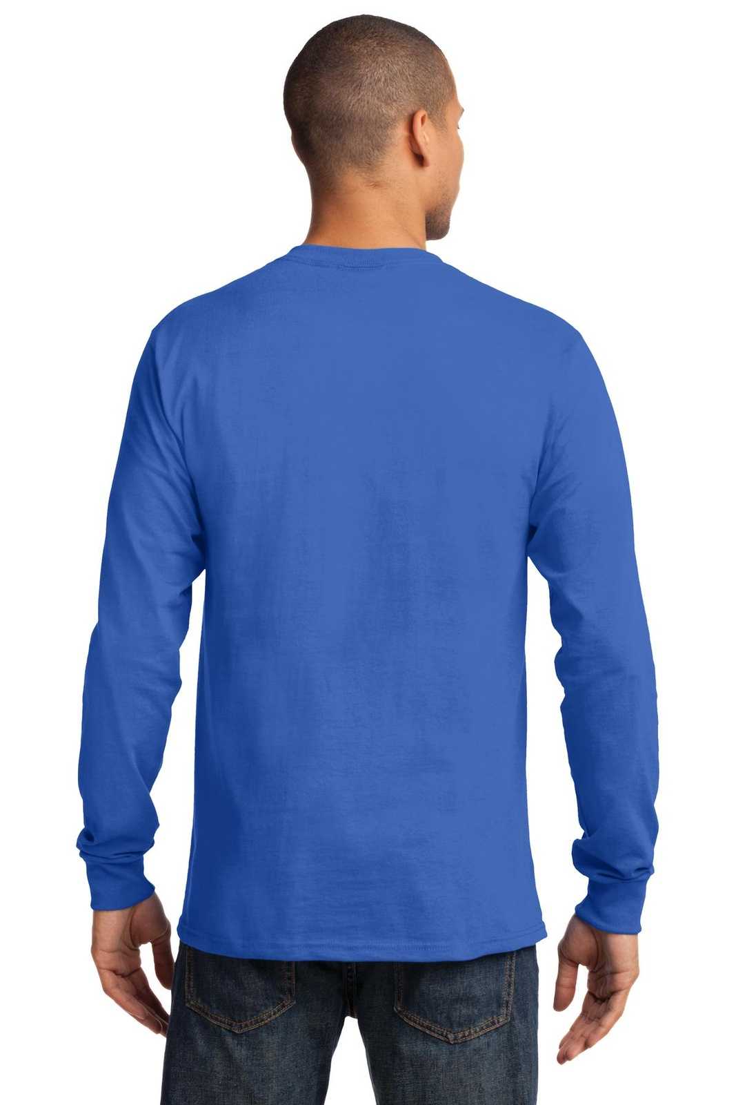 Port &amp; Company PC61LST Tall Long Sleeve Essential Tee - Royal - HIT a Double - 2