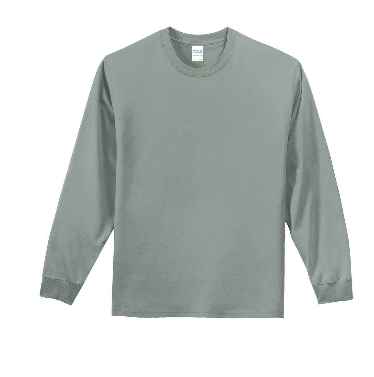 Port &amp; Company PC61LST Tall Long Sleeve Essential Tee - Stonewashed Green - HIT a Double - 5