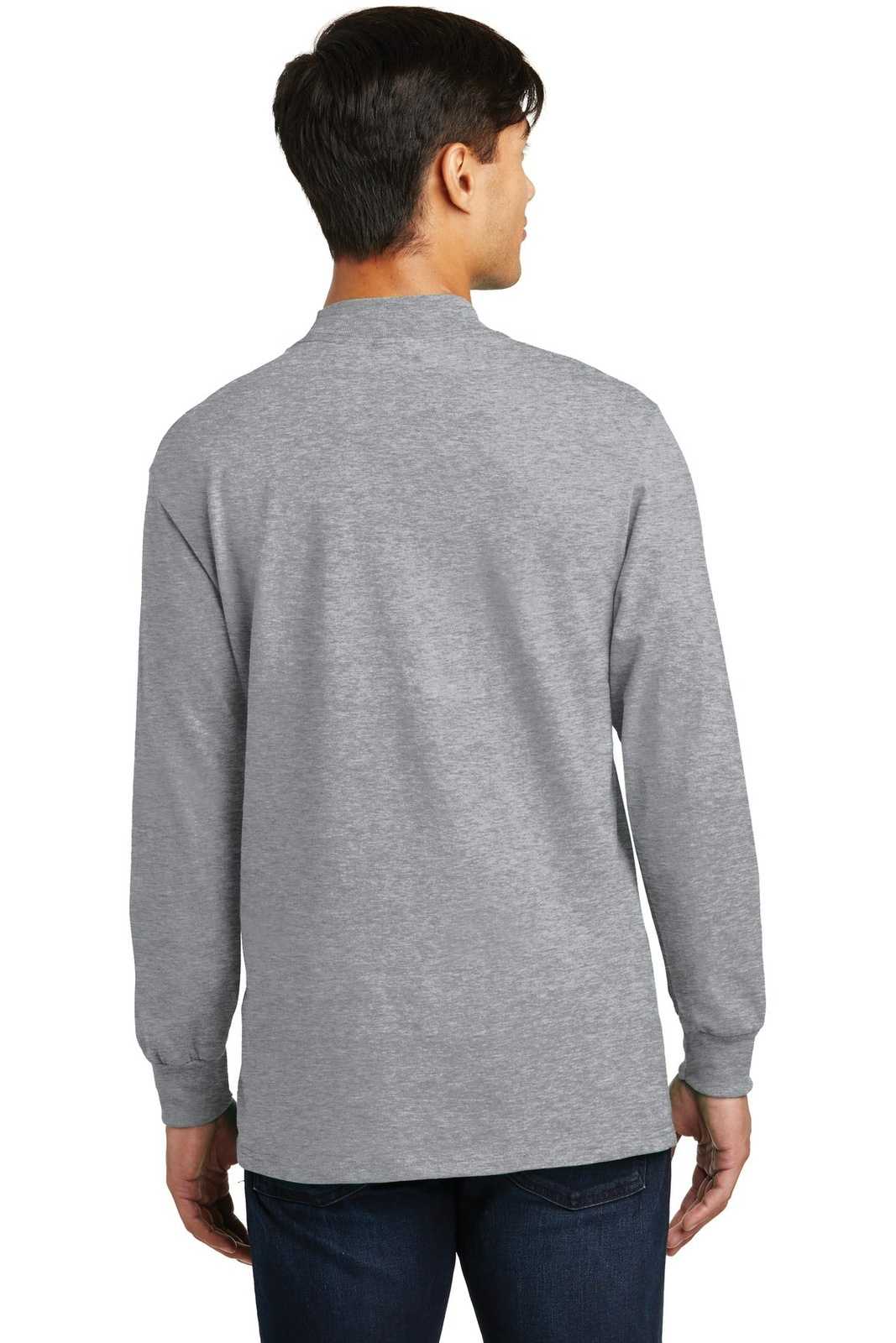 Port &amp; Company PC61M Essential Mock Turtleneck - Athletic Heather - HIT a Double - 2