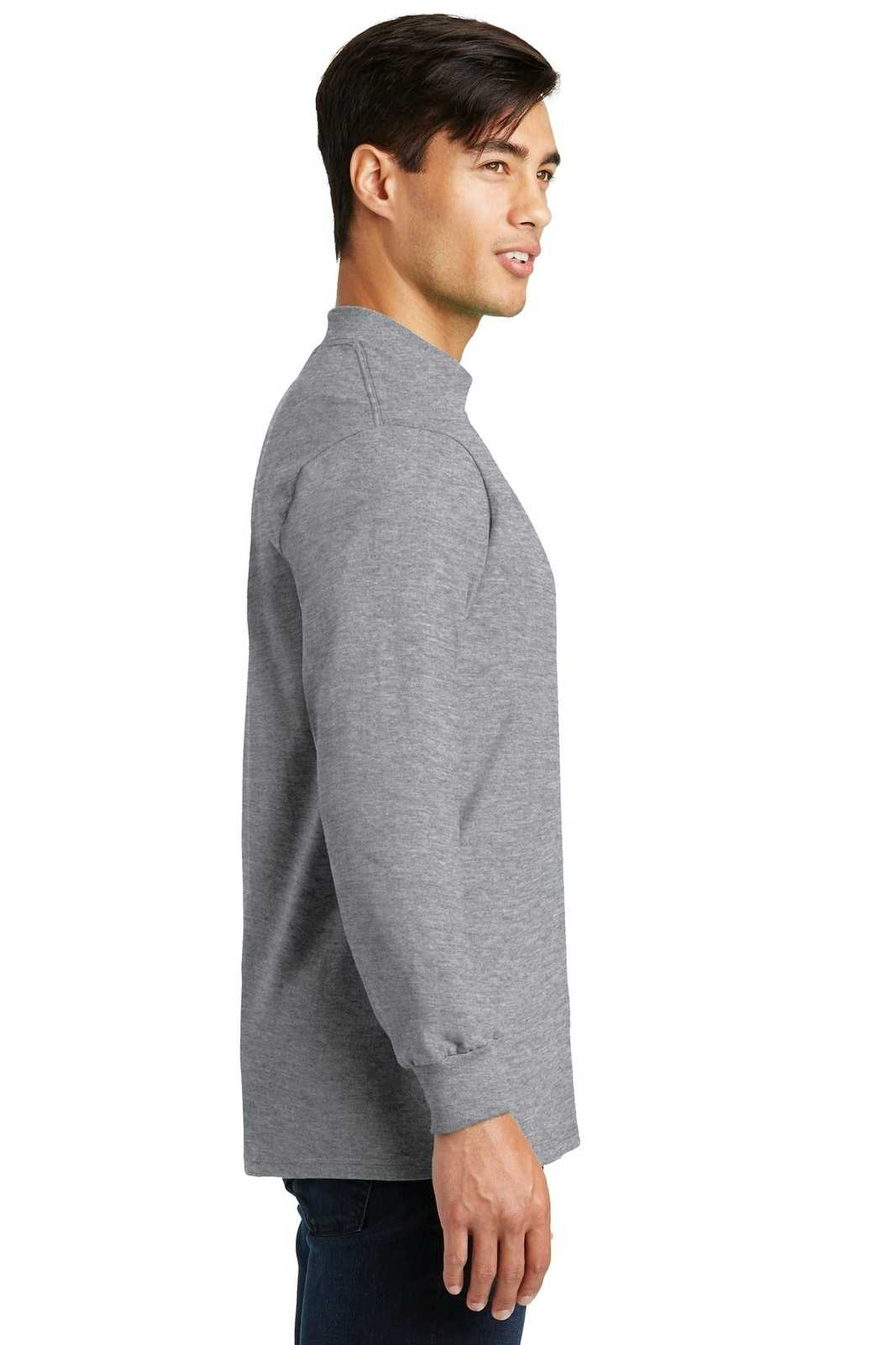 Port &amp; Company PC61M Essential Mock Turtleneck - Athletic Heather - HIT a Double - 3