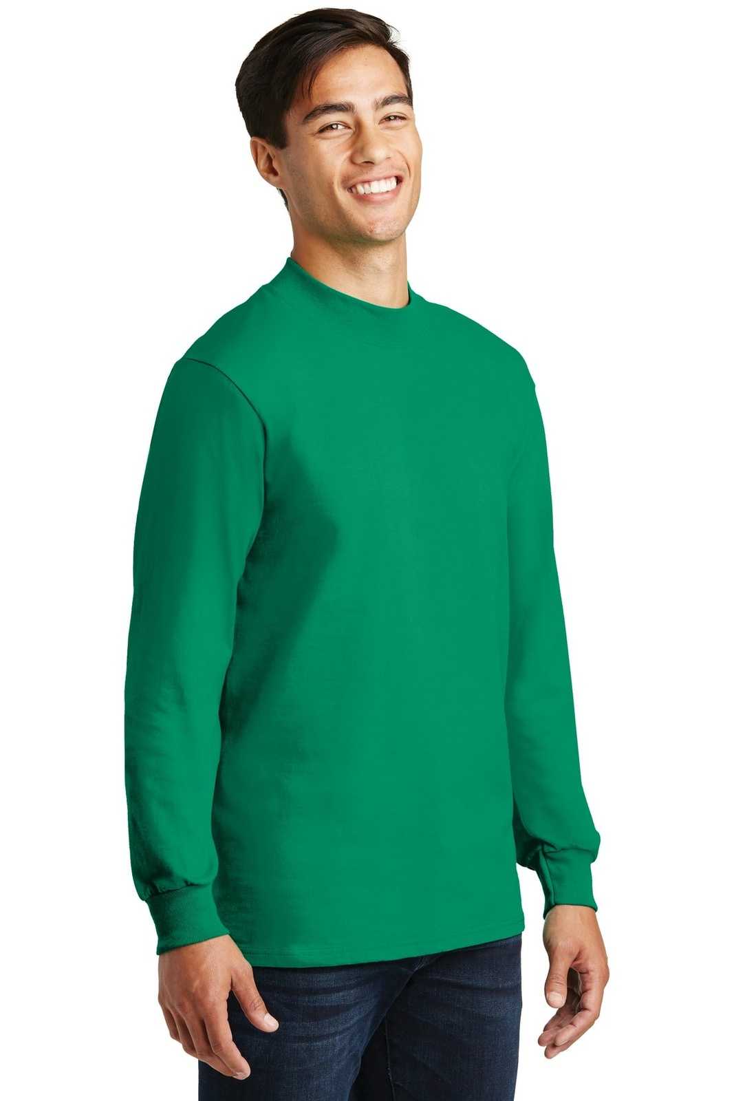 Port &amp; Company PC61M Essential Mock Turtleneck - Kelly - HIT a Double - 4
