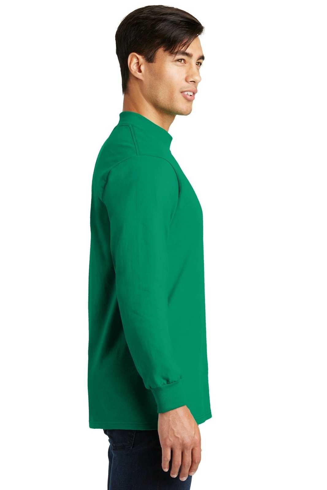 Port &amp; Company PC61M Essential Mock Turtleneck - Kelly - HIT a Double - 3