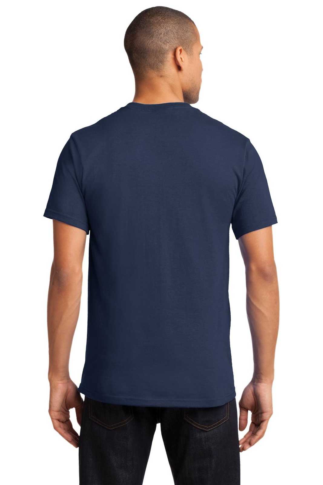 Port &amp; Company PC61PT Tall Essential Pocket Tee - Navy - HIT a Double - 2