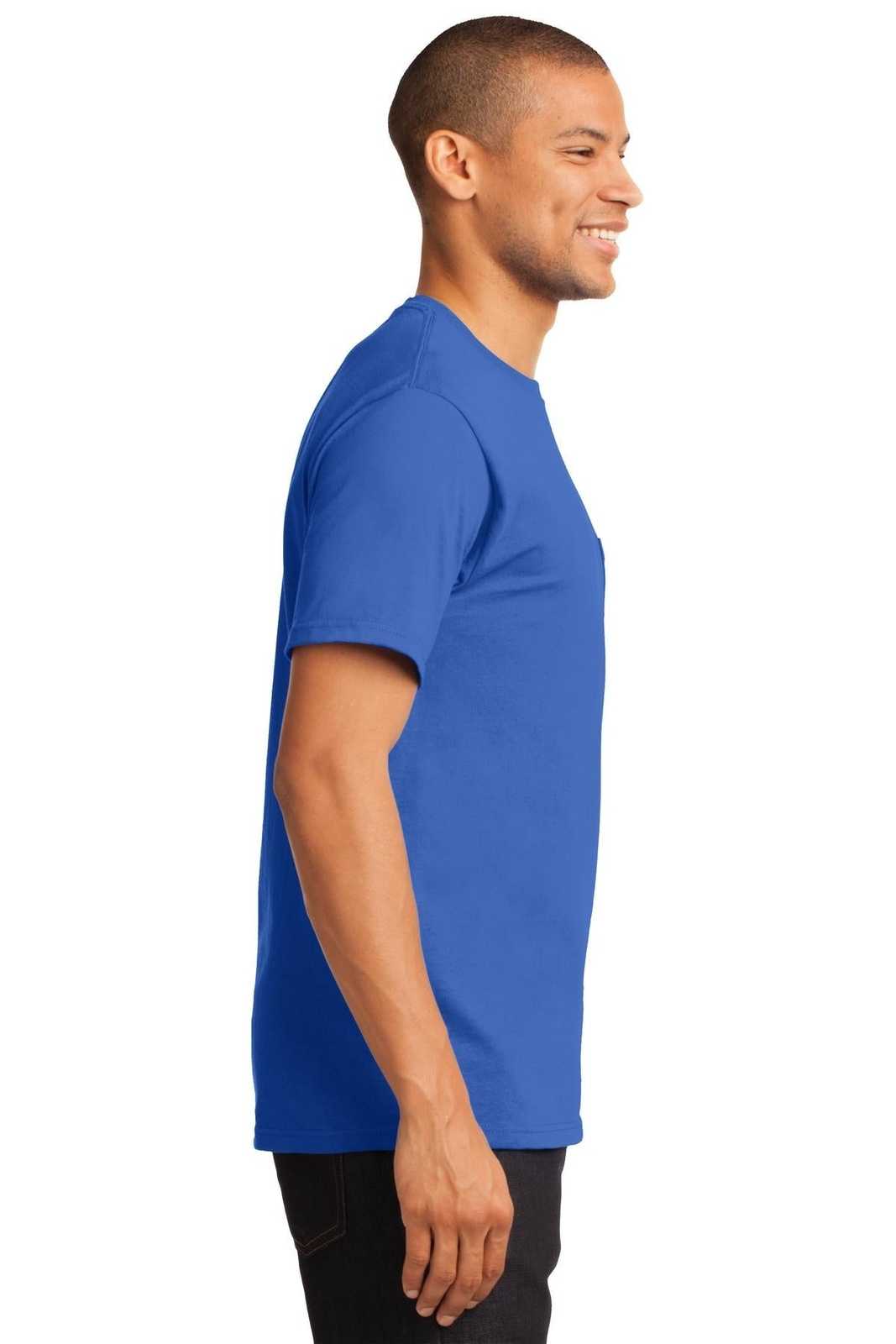Port &amp; Company PC61PT Tall Essential Pocket Tee - Royal - HIT a Double - 3