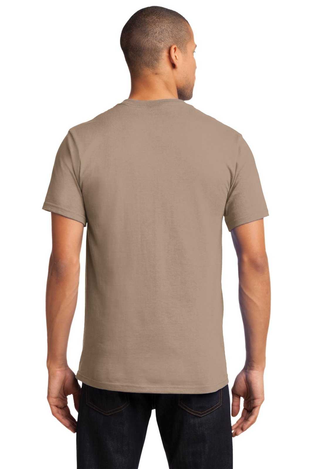 Port & Company PC61P Essential Pocket Tee - Sand - HIT a Double - 1