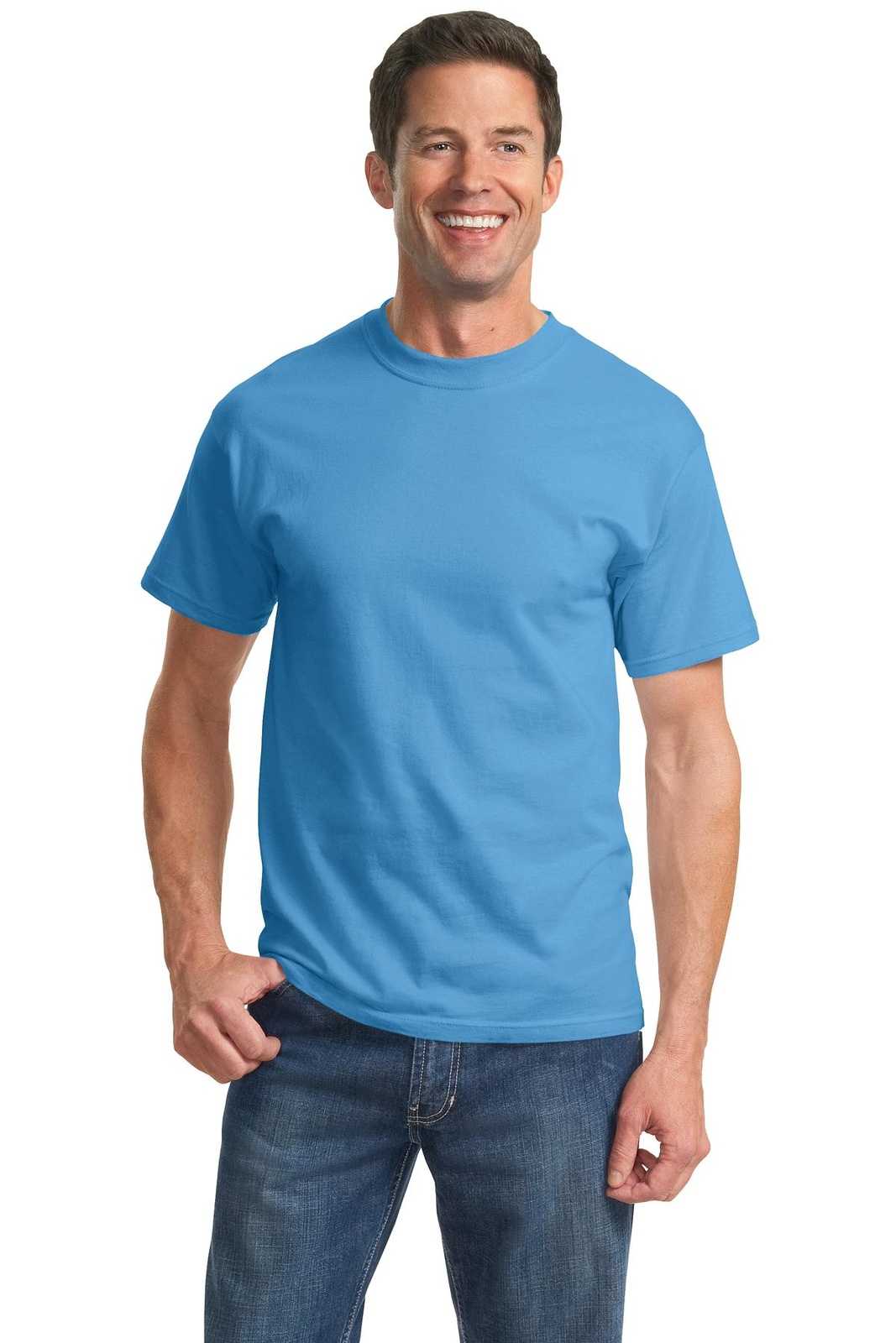 Port &amp; Company PC61T Tall Essential Tee - Aquatic Blue - HIT a Double - 1