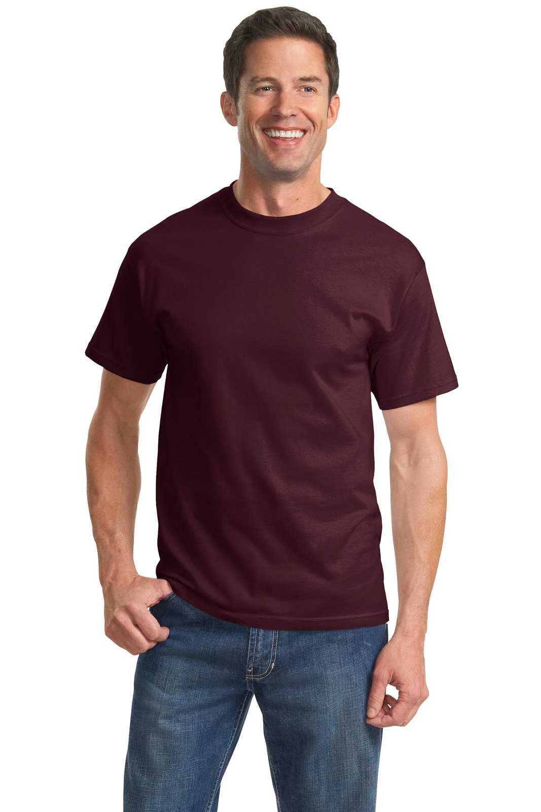 Port &amp; Company PC61T Tall Essential Tee - Athletic Maroon - HIT a Double - 1