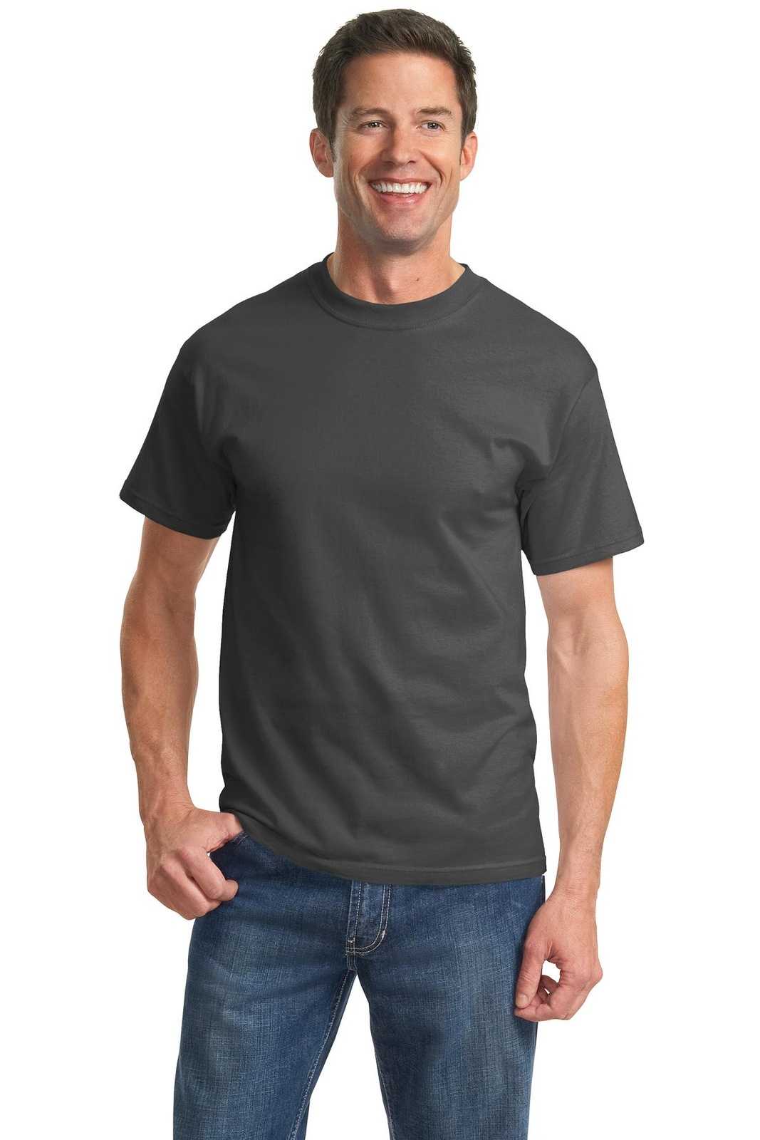 Port &amp; Company PC61T Tall Essential Tee - Charcoal - HIT a Double - 1