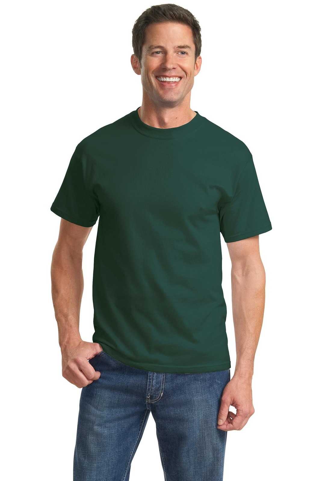 Port &amp; Company PC61T Tall Essential Tee - Dark Green - HIT a Double - 1