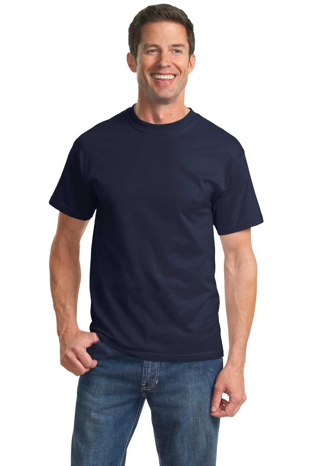 Port &amp; Company PC61T Tall Essential Tee - Deep Navy - HIT a Double - 1