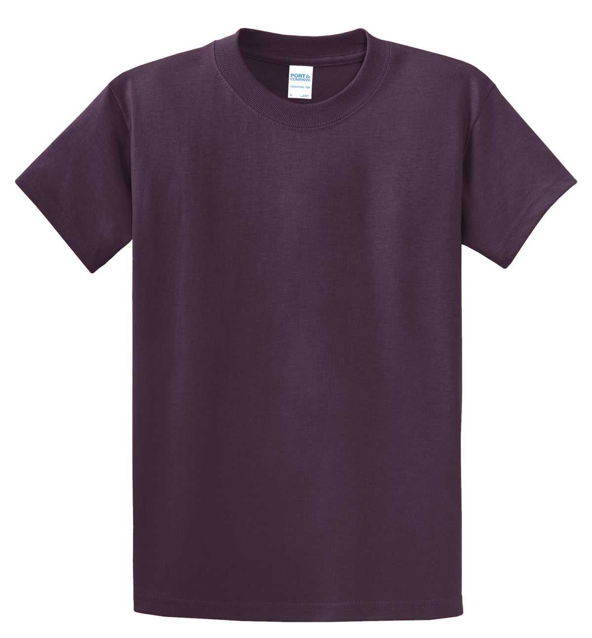Port &amp; Company PC61T Tall Essential Tee - Eggplant - HIT a Double - 2