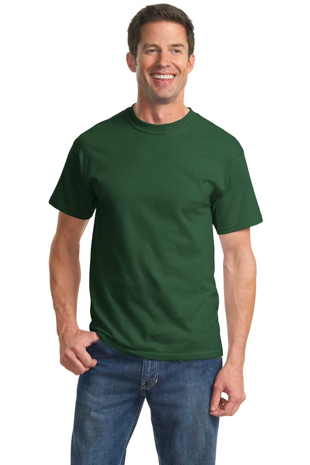 Port &amp; Company PC61T Tall Essential Tee - Forest Green - HIT a Double - 1