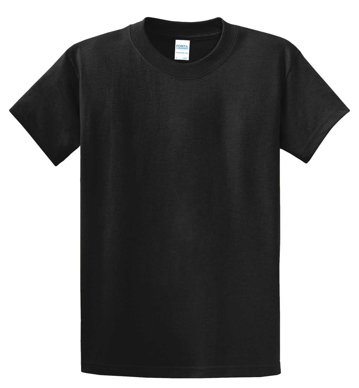 Port &amp; Company PC61T Tall Essential Tee - Jet Black - HIT a Double - 2