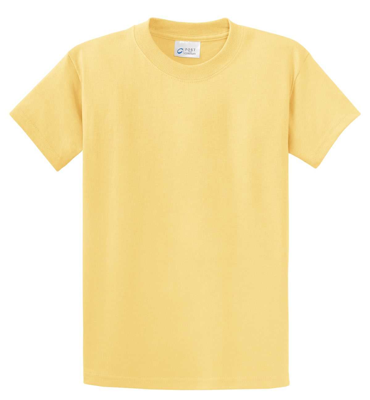 Port &amp; Company PC61T Tall Essential Tee - Lemon Yellow - HIT a Double - 2