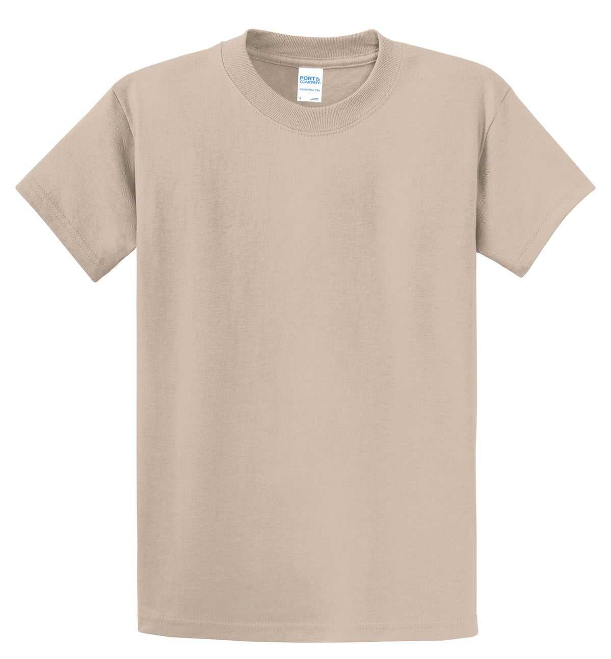 Port &amp; Company PC61T Tall Essential Tee - Light Sand - HIT a Double - 2