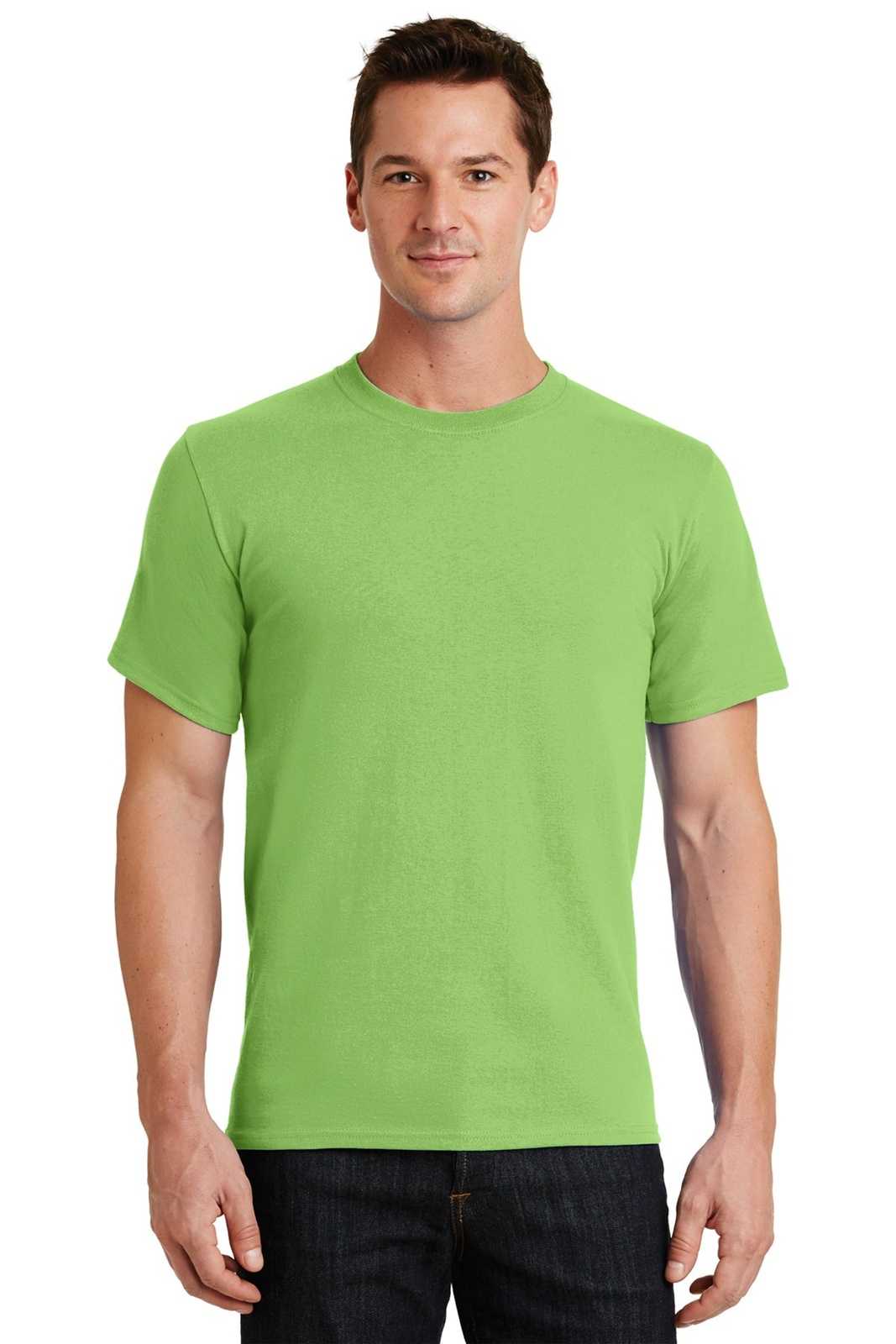Port &amp; Company PC61T Tall Essential Tee - Lime - HIT a Double - 1
