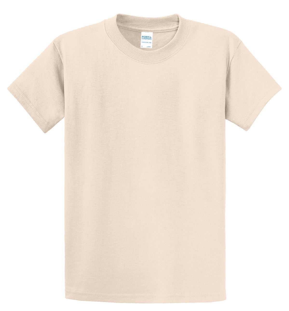 Port &amp; Company PC61T Tall Essential Tee - Natural - HIT a Double - 2