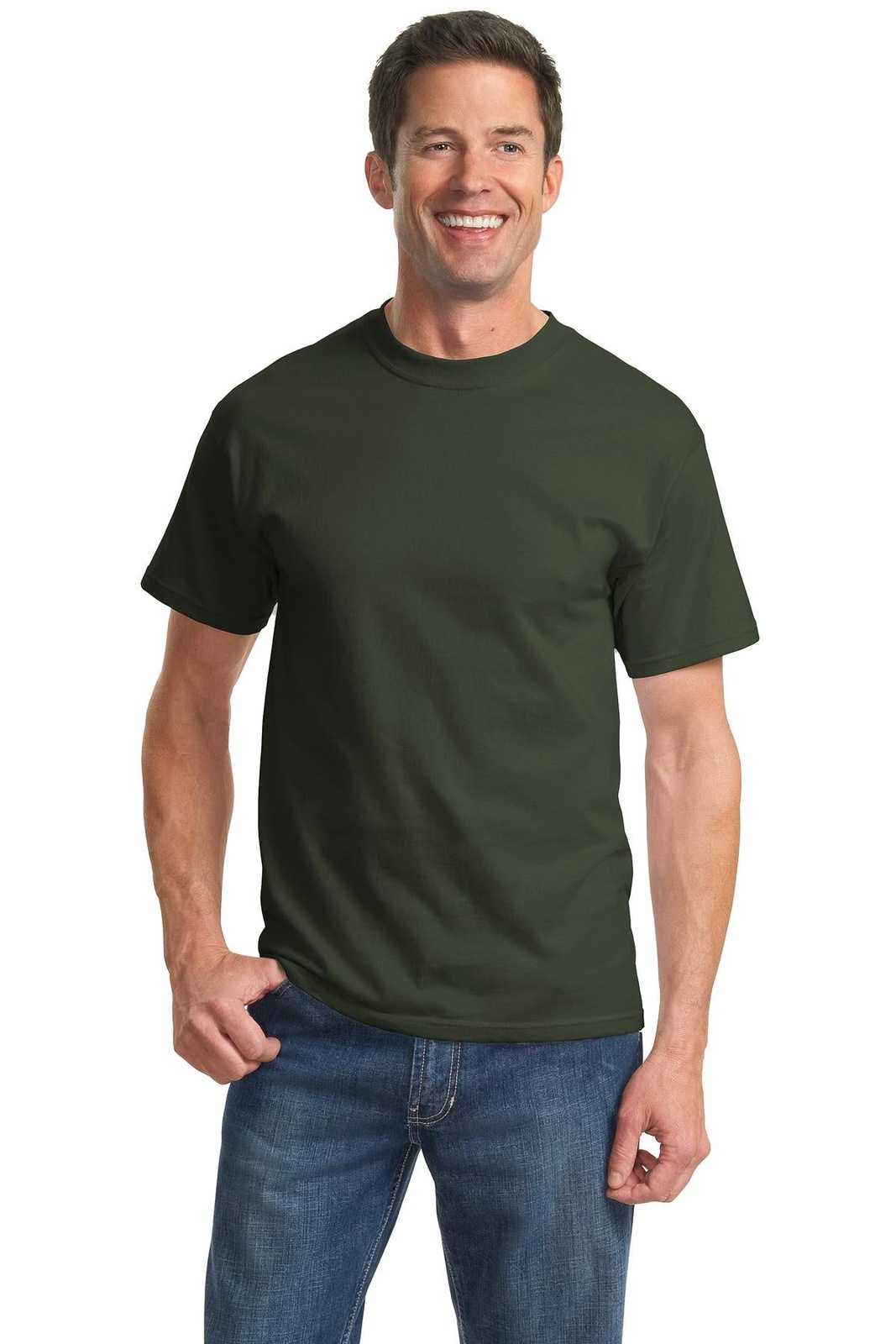Port &amp; Company PC61T Tall Essential Tee - Olive - HIT a Double - 1