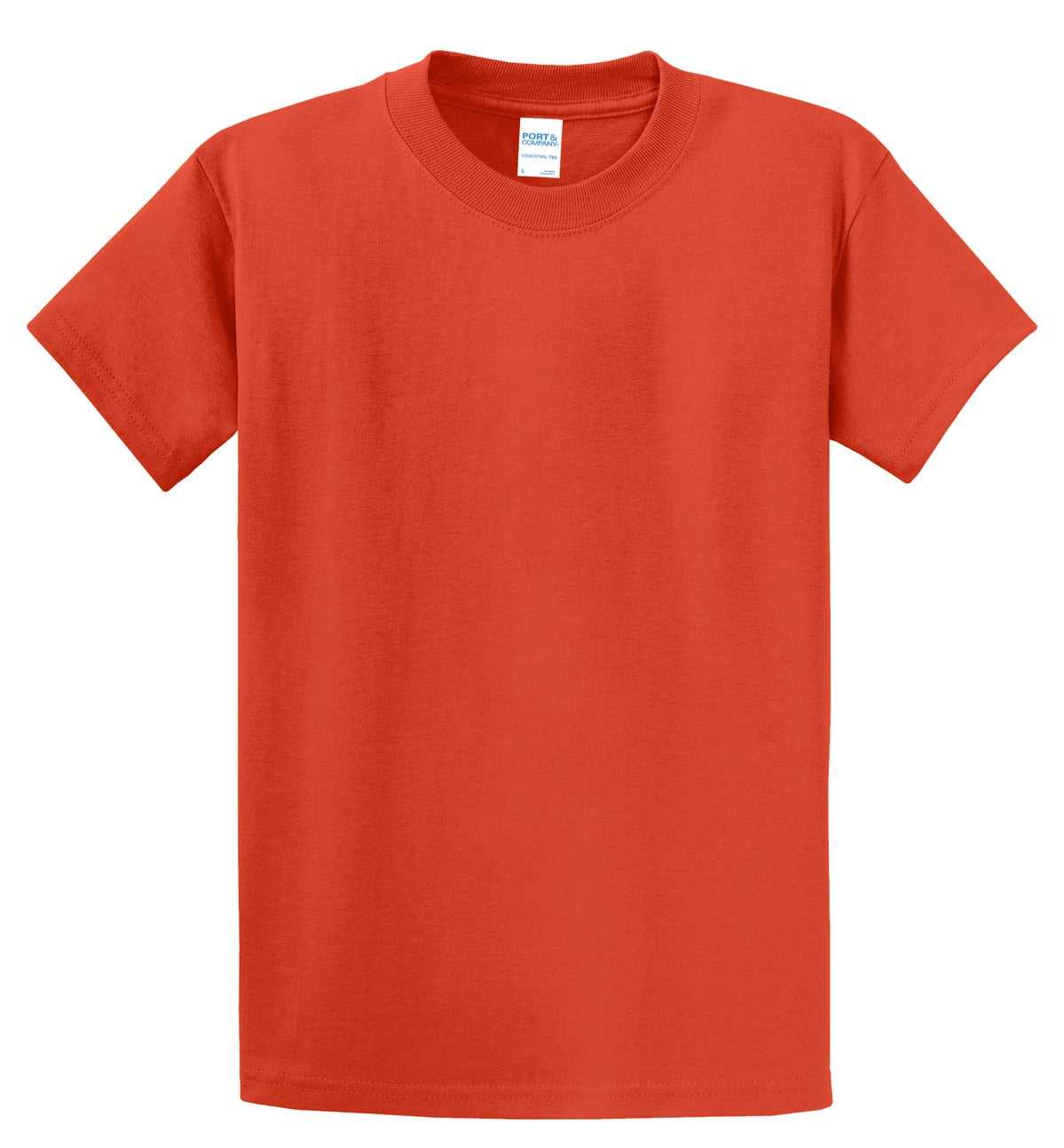 Port &amp; Company PC61T Tall Essential Tee - Orange - HIT a Double - 2