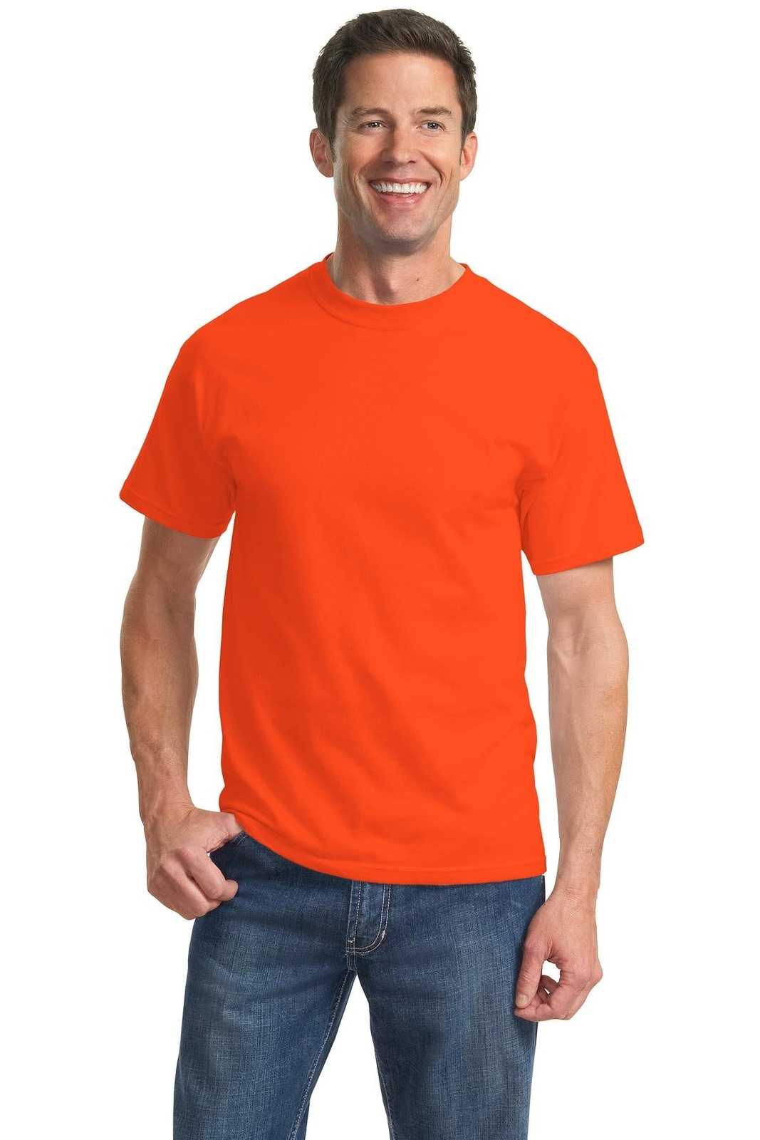 Port &amp; Company PC61T Tall Essential Tee - Orange - HIT a Double - 1
