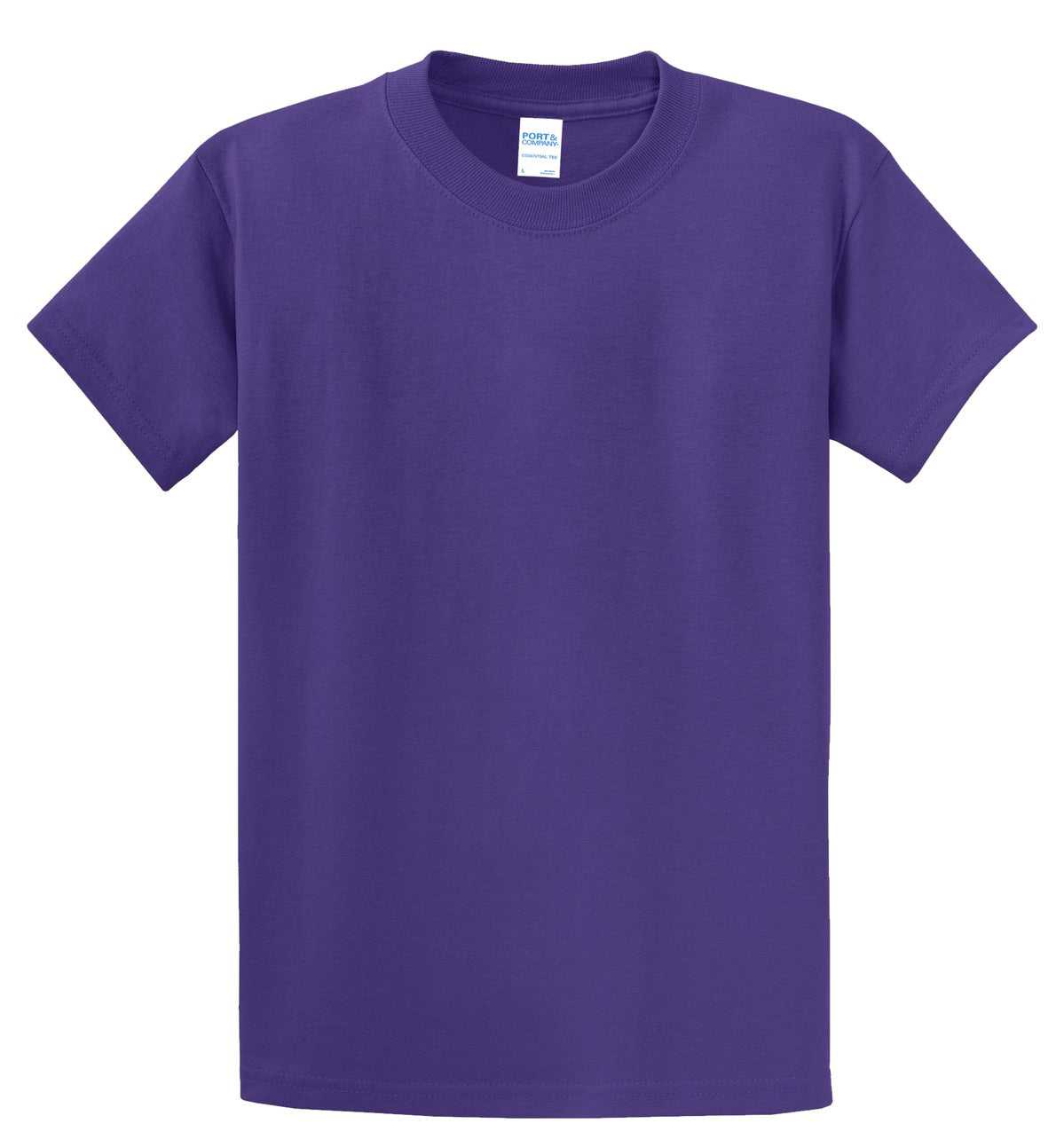 Port &amp; Company PC61T Tall Essential Tee - Purple - HIT a Double - 2