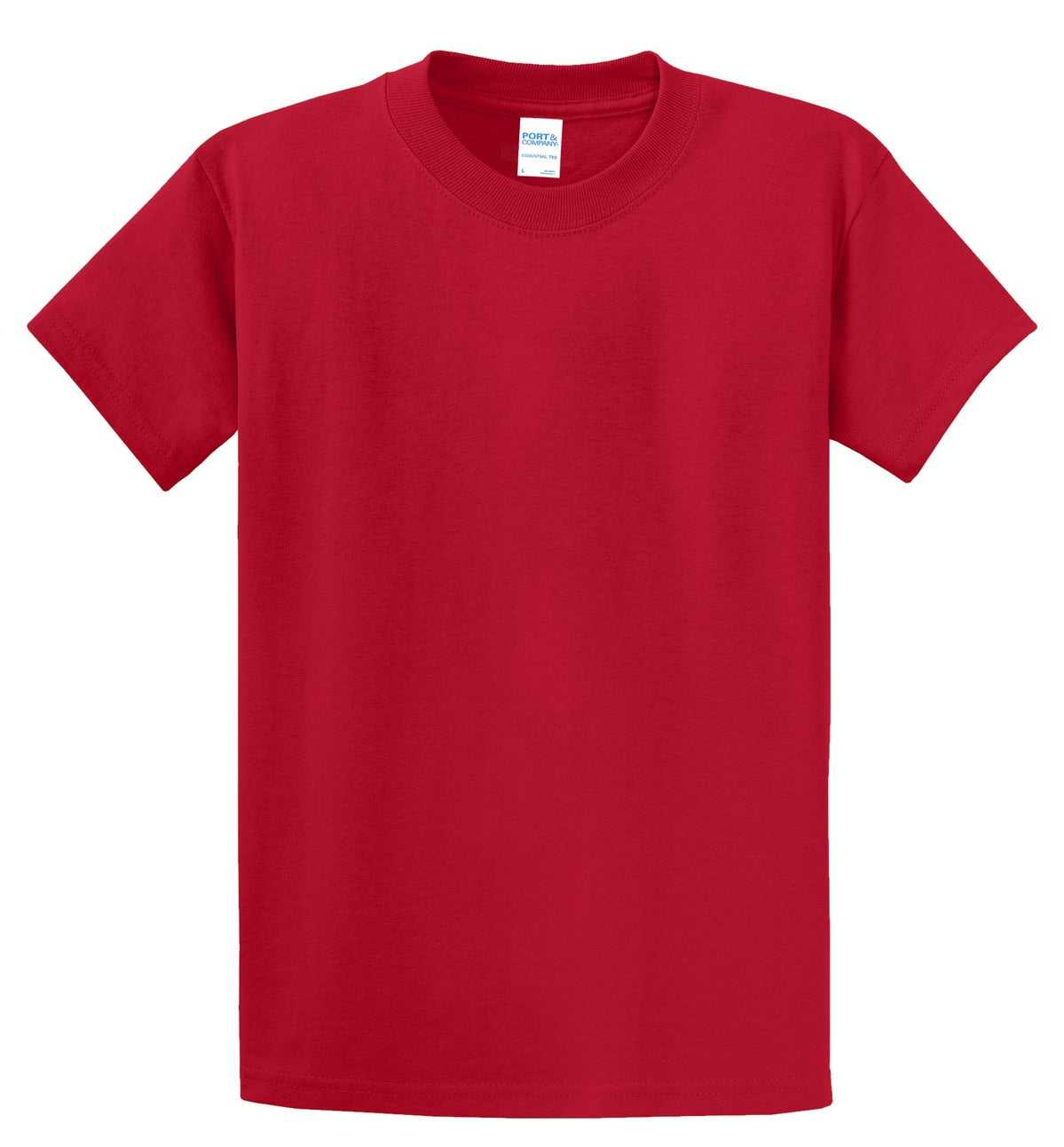 Port &amp; Company PC61T Tall Essential Tee - Red - HIT a Double - 2